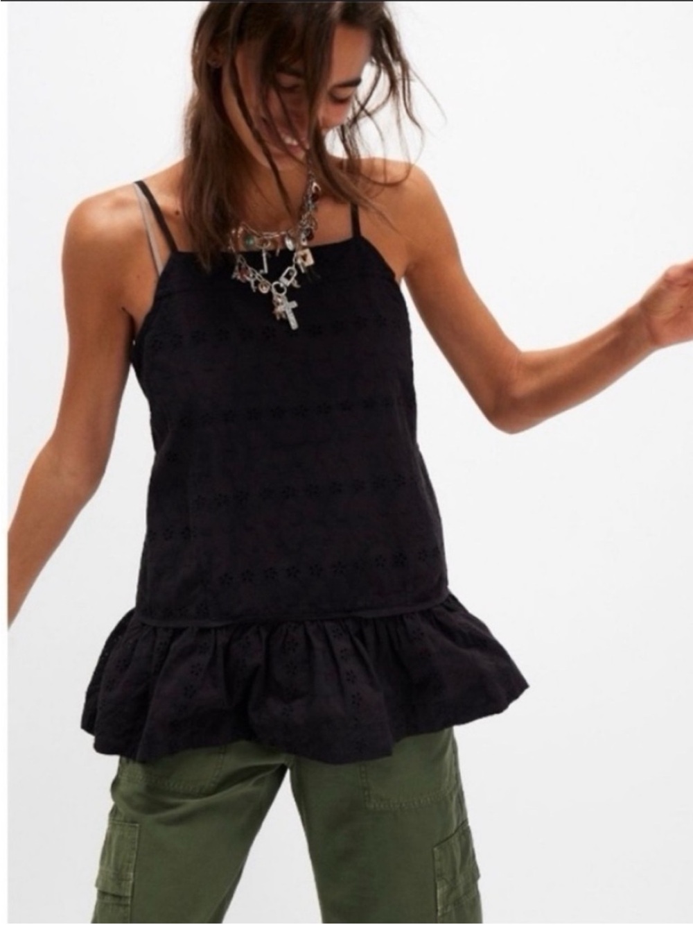 Free People Caught Up Tunic L NWT